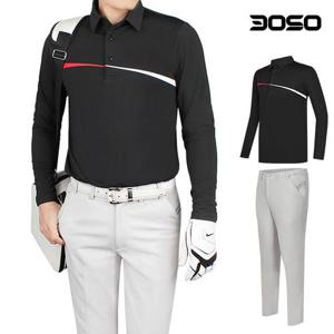 골프코디 골프웨어 겨울 남성 기모 골프티셔츠+골프기모바지/KWGO