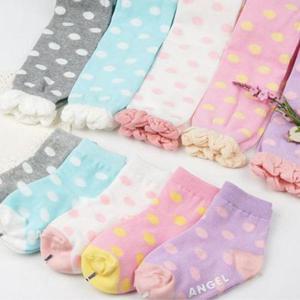 [꼼지]아동용 파스텔도트+양말 SET/유아양말/아기양말/신생아양말/여아/팬티스타킹