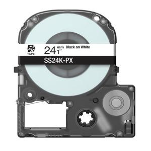 엡손 정품 표준형 라벨테이프 카트리지 24mm 흰색바탕/검정글씨 라벨지 SS24K-PX