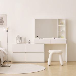 보루네오 마르체 하임 와이드 1000 확장형 콘솔 화장대 4단 (거울포함) BGW336