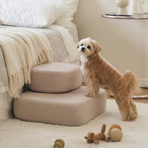 [삼익가구]라운드 와이드 논슬립 펫스텝 2단 강아지 계단