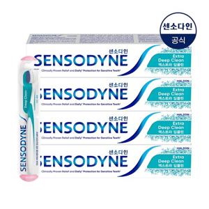 센소다인 엑스트라 딥클린 치약 120g x4개+딥클린 칫솔 1개