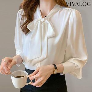 [비바로그][비바로그] 폴링 리본 타이 블라우스