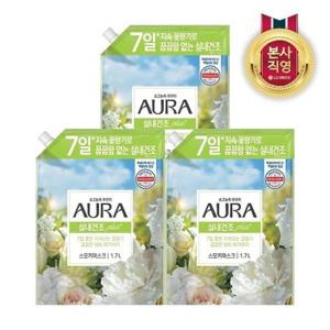 [LG생활건강]아우라 리필 1.7L 실내건조 섬유유연제 스모키머스크 3개_20662935_588346