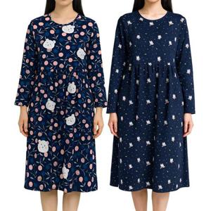 여성 피치기모 수면원피스 따뜻한 홈웨어 오버핏 빅사이즈 잠옷 임산부