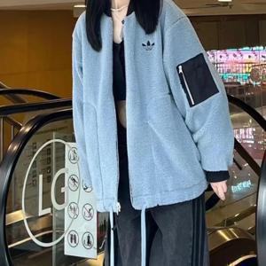 아디다스 리버시블 양면 셰르파 플리스 뽀글이 후리스 집업 자켓 IN0989