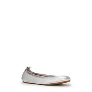 요시삼라 사마라 폴더블 발렛 플랫 슈즈 실버 여성