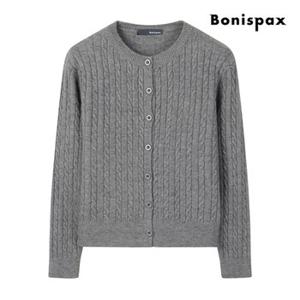 클래식 라운드 넥 케이블 가디건 (XP9KG007M0)