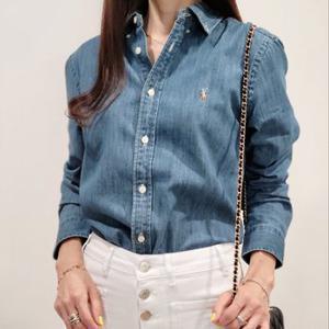 [가을 맞이 가격 인하] 폴로 랄프로렌 보이즈 코튼 샴브레이 데님 청 셔츠