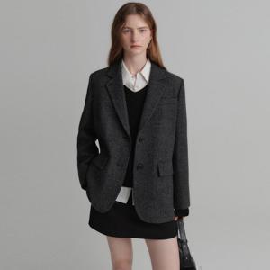 [11/7 배송] 소이 울 싱글 자켓_차콜 헤링본 / SOY WOOL SINGLE JACKET_CHARCOAL HERRINGBONE