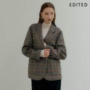EDITED [25FW 최신상] 에디티드  헤링본 체크 울 자켓