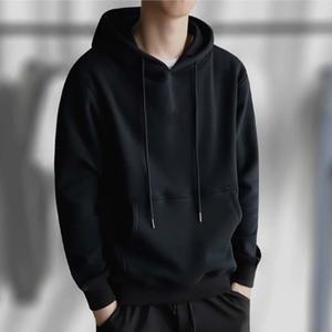 남자 커플 얇은 가벼운 레이어드 봄 가을 기본 무지 루즈핏 쭈리 후드티 빅사이즈 회색 검정 네이비