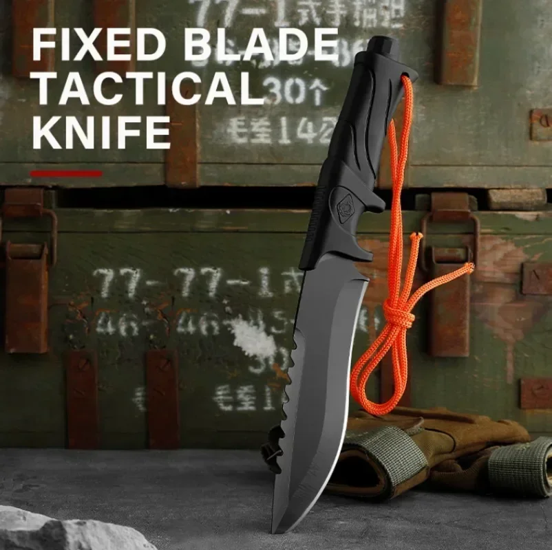 고경도 고기 절단 칼, 과일 칼, 재킷과 함께 편리한 EDC, 고정 블레이드, 다목적 절단 칼 및 바베큐 칼
