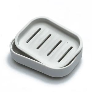 1Pcs 휴대용 비누 접시 더블 레이어 플라스틱 비누 상자 가정용 욕실 배수 비누 트레이 욕실 비누 상자 커버