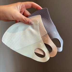 통기성 아이스 실크 마스크, 자취 없는 꽃가루 방지 햇빛가리개 마스크, 자외선 차단 초박형 얼굴 베일, 핫 세일