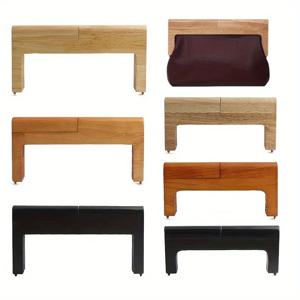 1PC 21.7cm/27.5cm 패션 간단한 단단한 나무 지갑 프레임 레트로 가방 니트 가방 나무 DIY 핸들 액세서리