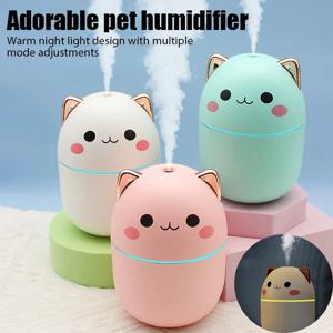 아기 만화 휴대용 가습기 아로마 디퓨저 무드등 침실 가정용 차량용 공기청정기 에센셜 오일 가습기