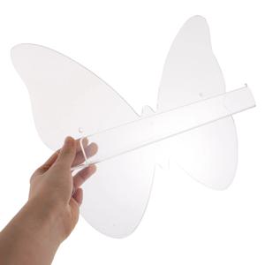 2개 아크릴 벽걸이형 비닐 레코드 보관 랙 앨범 디스플레이 선반 나비 모양 CD 홀더 투명 레코드 정리함