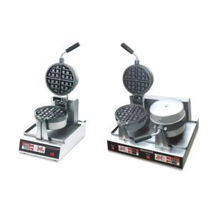 상업용 전기 세라믹 및 스테인리스 스틸 원형 와플 메이커 샌드위치 기능 호텔용 220V 미국 플러그 할인 판매