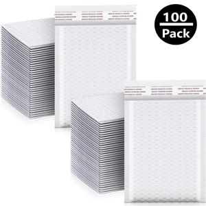 100Pcs 포장 용품 흰색 버블 봉투 포장 가방 배송 가방 메일러 소규모 비즈니스 배달 패키지 메일 링 사무실