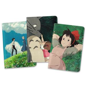 일본 애니메이션 여권 커버 미학 영화 스틸 여권 지갑 여성 여행 필수품 은행 카드 티켓 여권 소지자