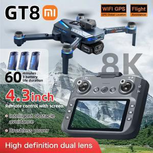 샤오미 GT8 드론 8K 전문가용 듀얼 카메라 GPS FPV 브러시리스 모터 옵티컬 플로우 호버링 접이식 쿼드콥터 4K RC 드론 장난감