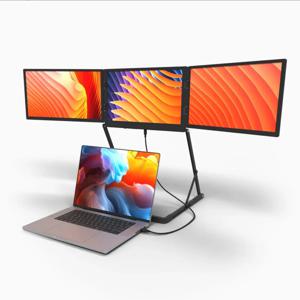 QuadCreate 15.6인치 IPS 게이밍 모니터 듀얼 USB-C 인터페이스 1080P FHD 알루미늄 여행용 TriCreate 윈도우 운영 체제 신제품