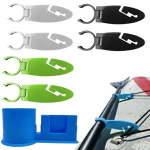 고정 스탠드 업 패들 보드 액세서리가있는 더블 패들 보드 홀더 보드 카약 수상 스포츠 장비 용 퀵 픽서