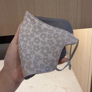 새로운 방풍 페이스 마스크 방한 통기성 여성 마스크 프린트 따뜻한 입 커버 겨울