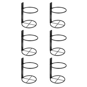 AT19-블랙 메탈 캐비닛 벽걸이형 와인 랙 6개 사무실 가정 주방 바 걸이형 설치가 용이함