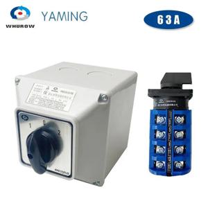 Yaming 변경 캠 스위치, 방수 인클로저 인터럽터, 전기 스위치, 63A 4 극, LW26-63, 4M
