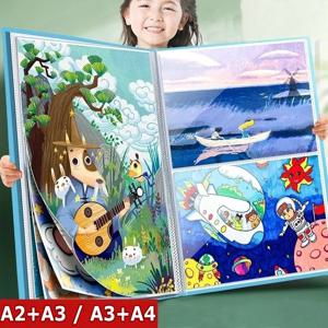 휴대용 드로잉 포트폴리오 폴더 A2 A3 문서 주최자 파일 홀더 그리기 용 Tranpsarent 폴리 포켓 폴더