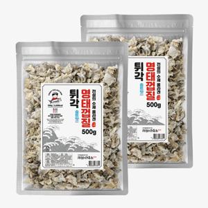 바다푸드 수제 콜라겐 명태 껍질 튀각 500g 1kg 황태 부각 마른안주 반찬