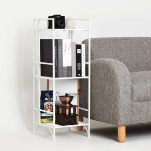 노바리빙 폴딩 선반 3단  화이트 다용도 원터치 정리수납 틈새 이동식