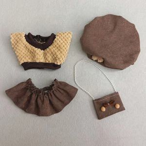 20cm 코튼 인형 사랑스러운 공주 드레스 봉제 인형 의류 드레스 스커트 장식 스커트 만화 머리띠 액세서리