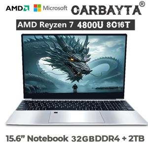 15.6 인치 최대 RAM 32GB 2TB SSD 노트북 금속 울트라북 AMD Ryzen 7 4800U Windows 11 pro 게임용 컴퓨터 노트북(5G Bluetoot 포함)