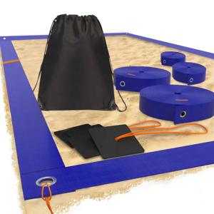 26.3' x 52.6' 모래용 비치 발리볼 라인 모래주머니가 있는 2.5인치 폭의 경계선 야외 모래 비치 발리볼 코트 라인