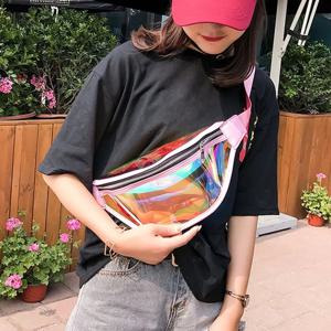 투명 허리 가방 Pvc Crossbody 전화 가방 스포츠 패니 팩 남자 가방 여자 허리 Packss 레이저 패니 팩 어깨 배낭