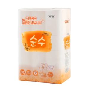 천연순수20Mx30롤x1팩 천연펄프 두루마리 휴지 화장지 국내제조생산