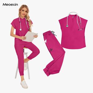 도매 임상 수술복 여성 의료 스크럽 세트 간호사 액세서리 병원 의사 작업복 치과 작업복