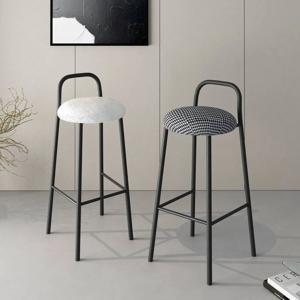 바 스툴 가정용 적층형 높은 발판 원형 스툴 주방 아일랜드 높은 발판 식탁 의자 바 계산원 프론트 데스크 등받이 의자