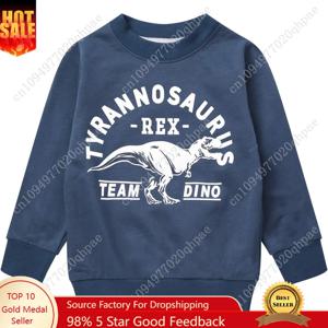 아키직 보이 공룡 스웨트셔츠 유아용 긴팔 면 우주 풀오버 만화 티셔츠 스포츠 탑 티 어린이용 2-7세