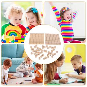 61개의 십진수 연산 수학 빌딩 블록 나무 큐브 조작 계산 블록 교육 학습 도구 수학