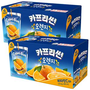 카프리썬 오렌지200ml×20개 과즙음료 과일 주스 쥬스