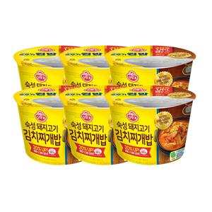 오뚜기컵밥 숙성돼지고기 김치찌개밥 310g 6개