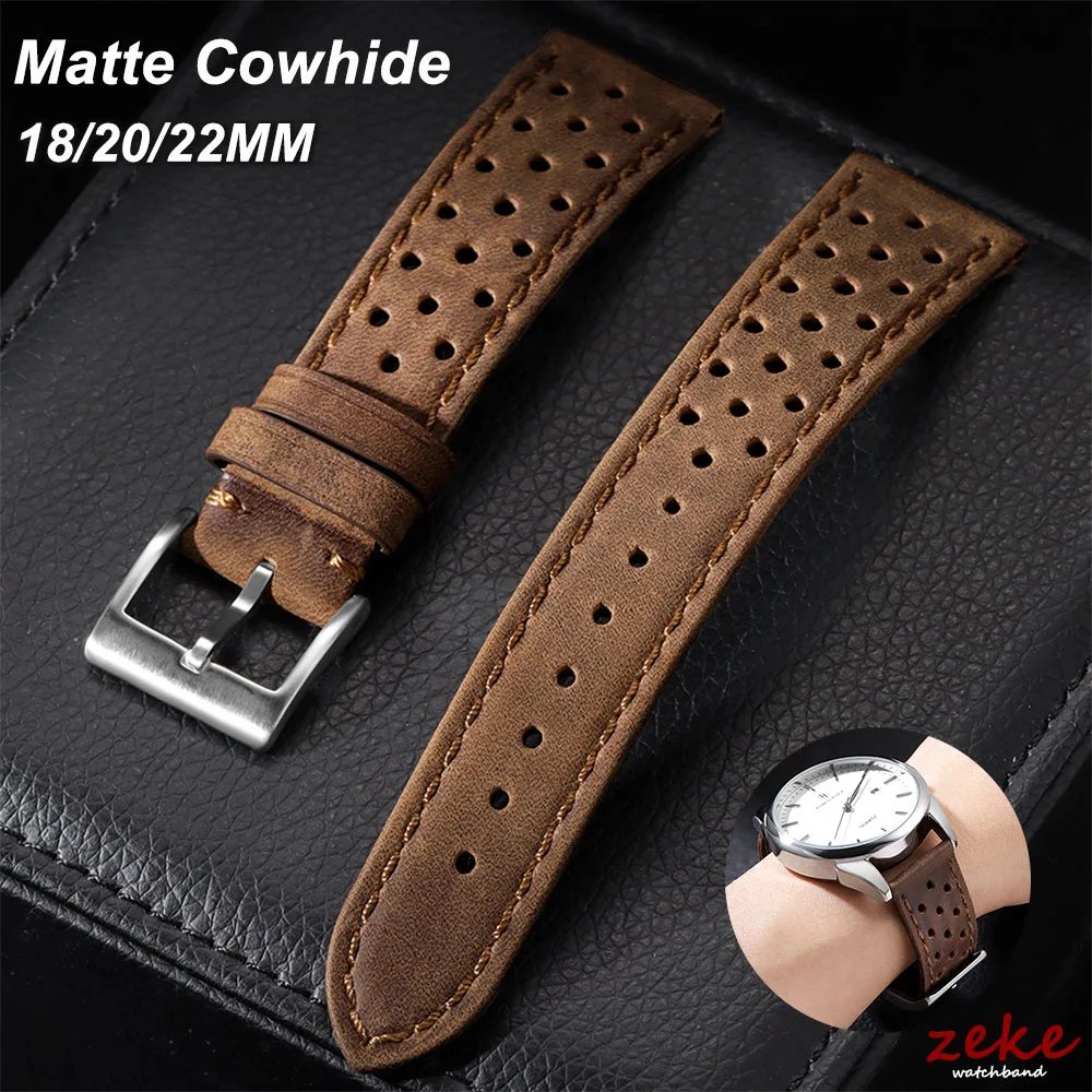 빈티지 정품 가죽 스트랩 (오메가 호환) 삼성 갤럭시 워치 6 5 4 소프트 소가죽 통기성 손목 밴드 18 20mm 22mm 팔찌