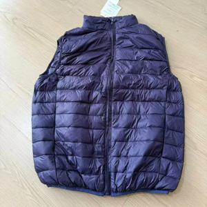 초경량 슬리브리스 패딩 조끼 자켓, 초박형 보온 경량 다운 자켓, 겨울 남성용 덕다운 조끼 코트