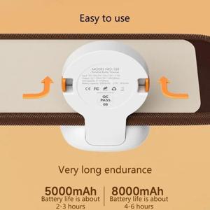 D5QA 편리한 여행용 보틀 워머 무선 USB 충전 우유 워머 바쁜 부모를 위한 빠르고 균일한 가열 가방 경량