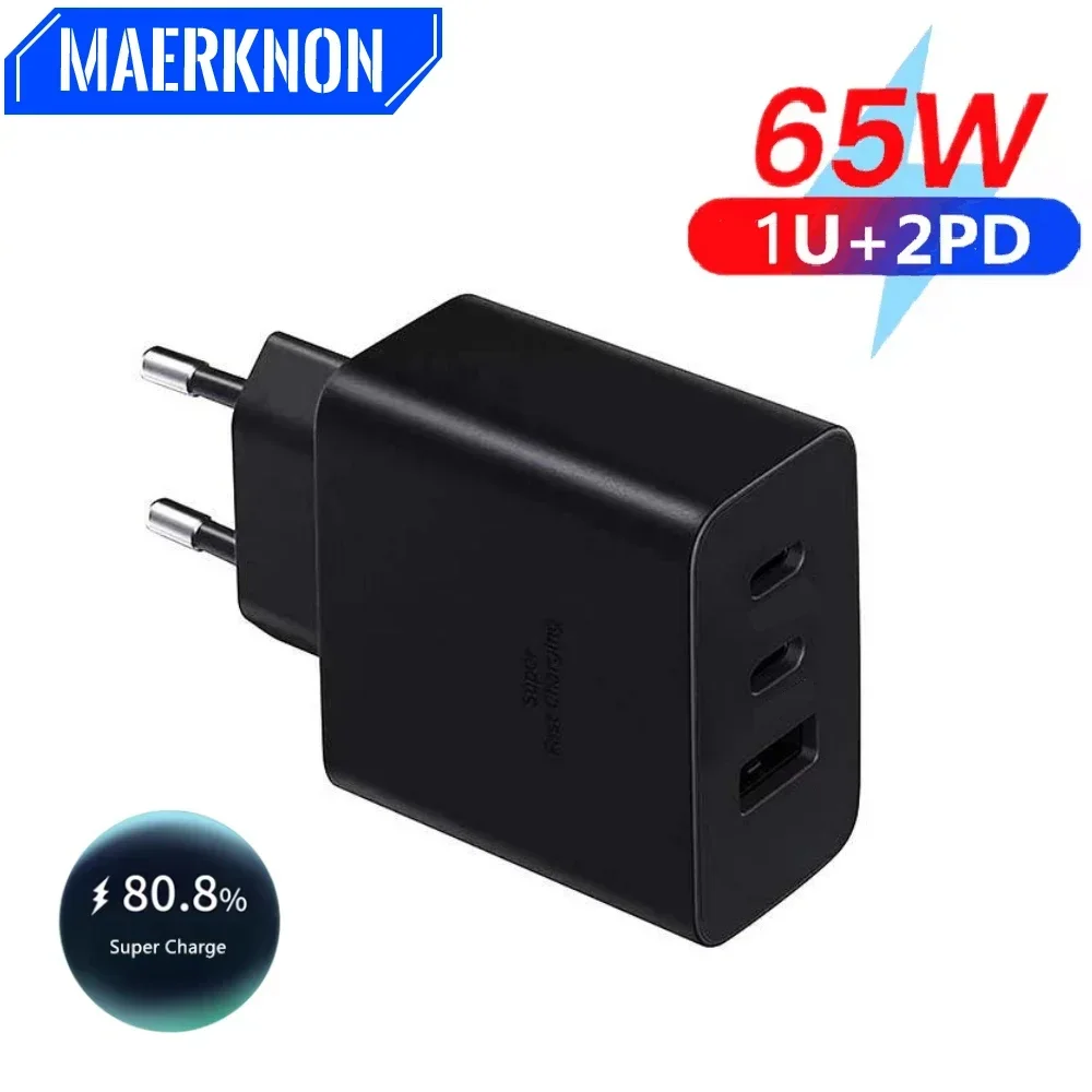 USB 충전기 65W/45W 타입 C 고속 충전 모바일 폰 충전기 벽 어댑터 아이폰 삼성 샤오미 화웨이 PD 퀵 차지