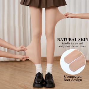 Kave 누드 레깅스 겨울 따뜻한 더블 레이어 더미와 여성을위한 두꺼운 실크 스타킹 자연 가을 살색 팬티 스타킹